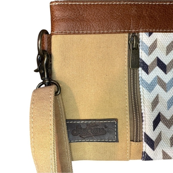 Sixtease Up-cycled Canvas Small and Crossbody Bag - Picture 3 of 10
